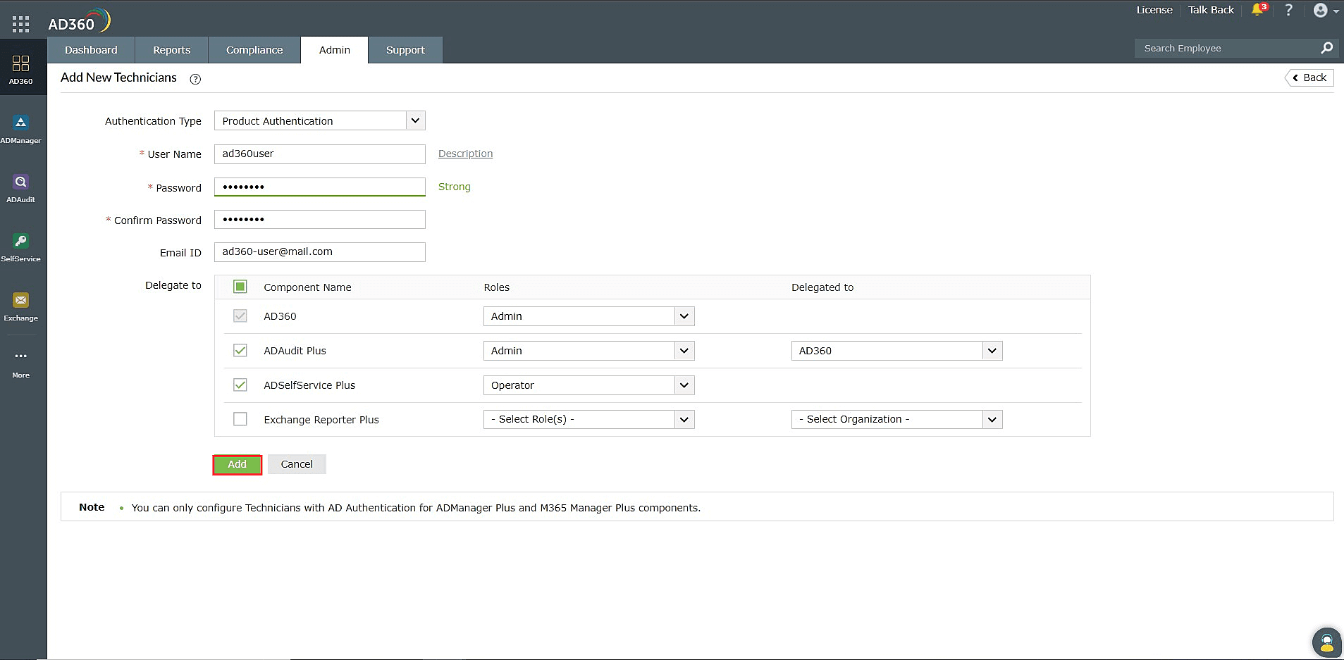 How to modify an existing technician