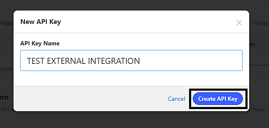 Create API Key