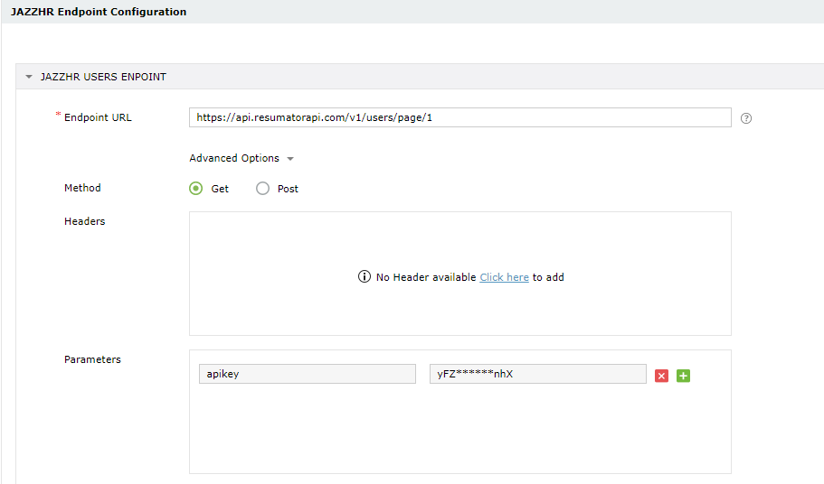 Endpoint configurations