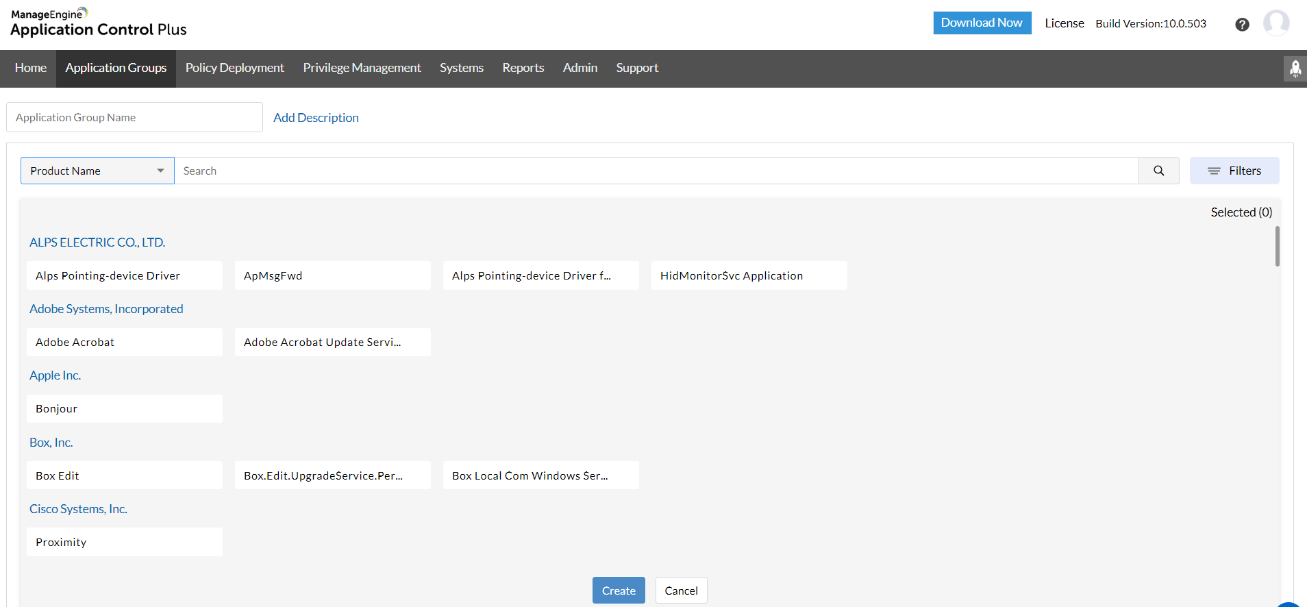 Application blocklisting - Product Name rule