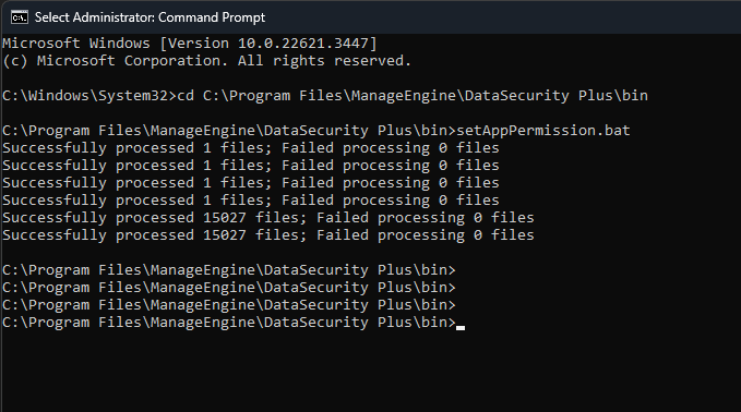 Run the setAppPermission.bat file