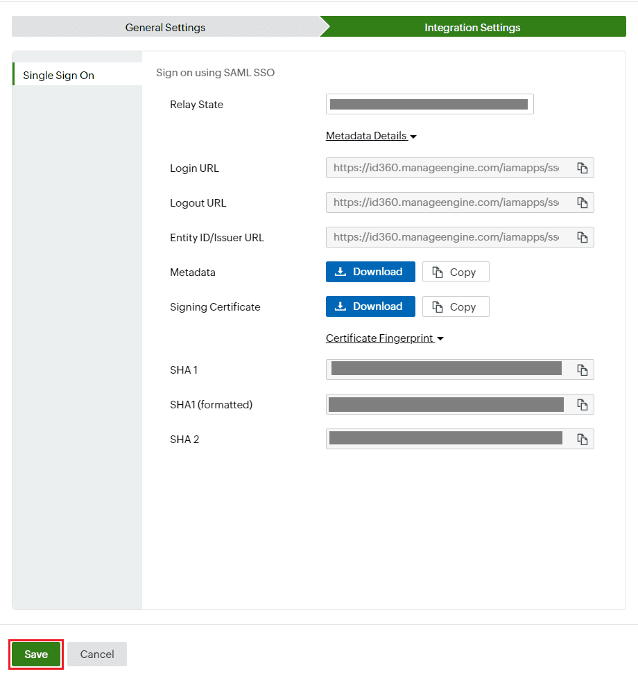  Identity360 application configuration