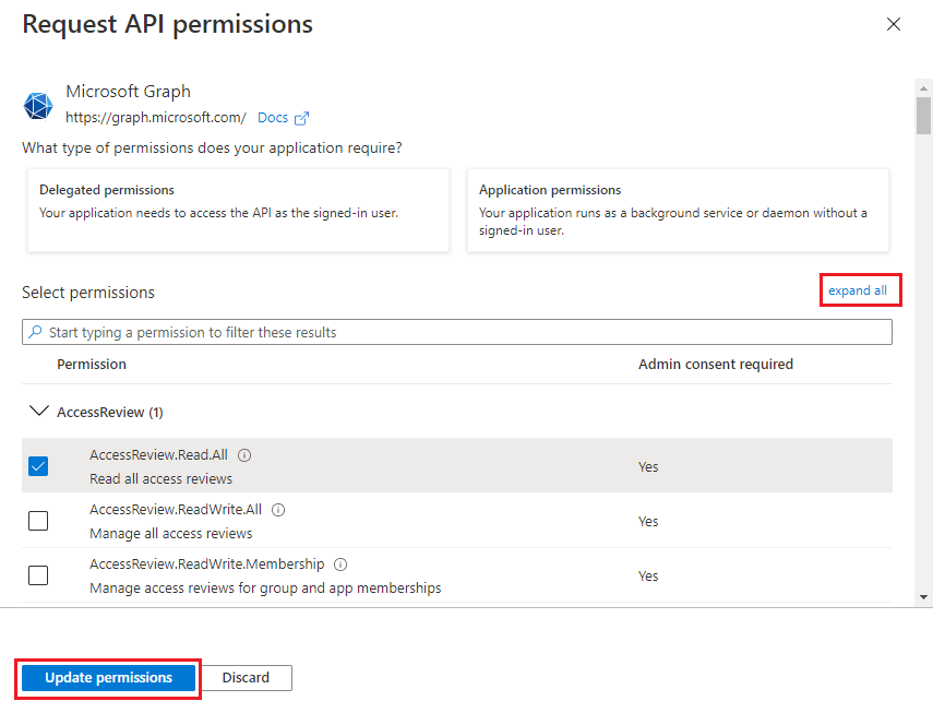 Steps to modify REST API permissions