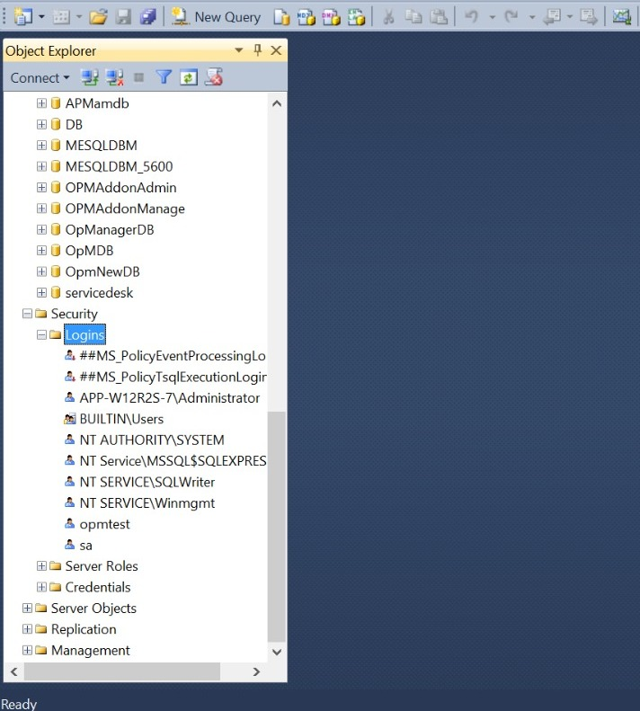 MSSQL Server Configuration for Network Configuration Manager