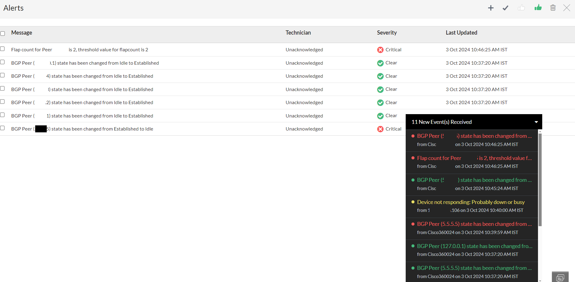 BGP Monitoring- OpManager