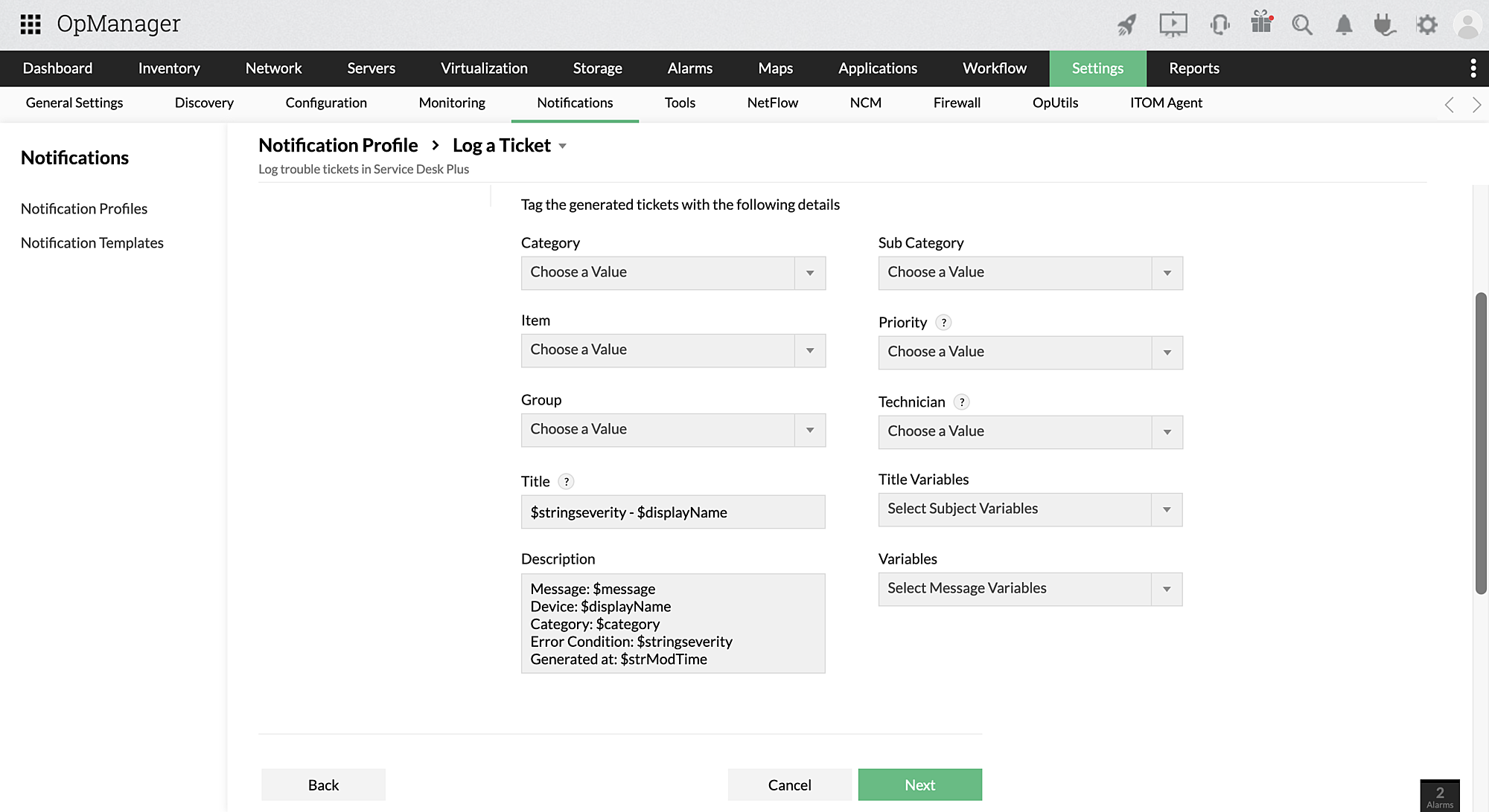 Create ticket profiles for device
                                groups