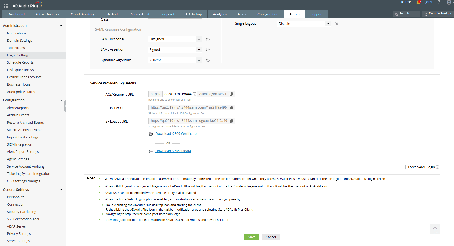 To enable NTLM-based single sign-on