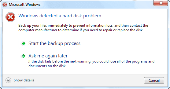 Disk errors