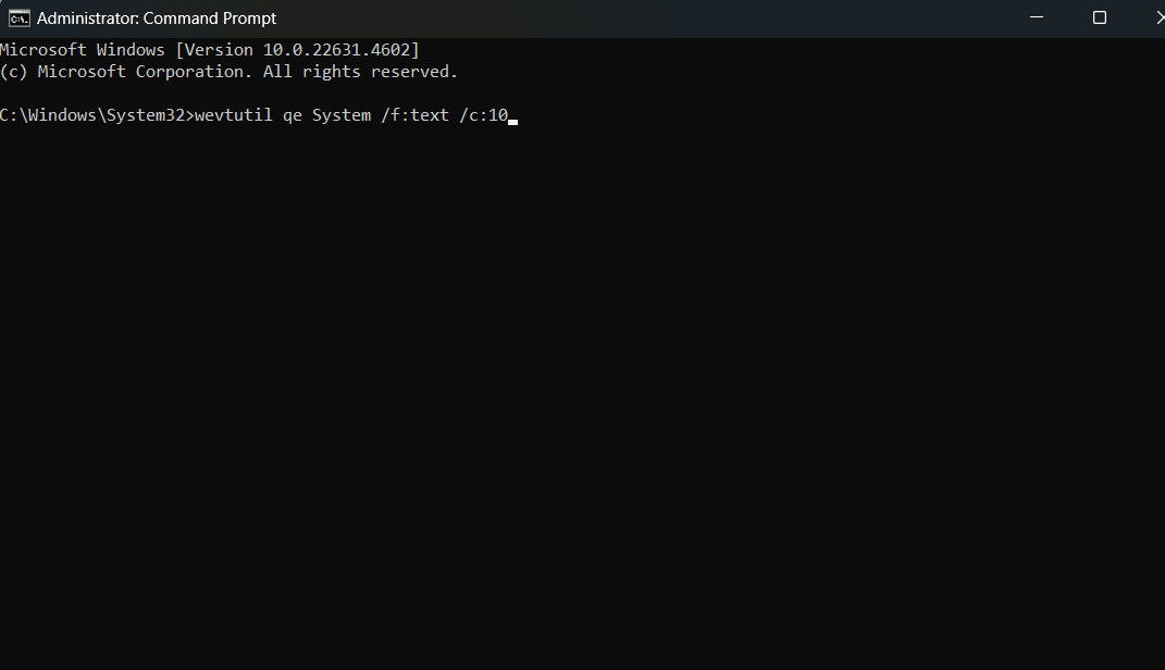  Figure 10: Viewing and accessing Windows update logs in Windows 11 using Command Prompt