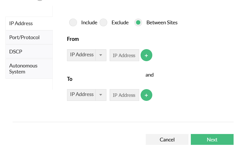 Monitor bandwidth between-sites