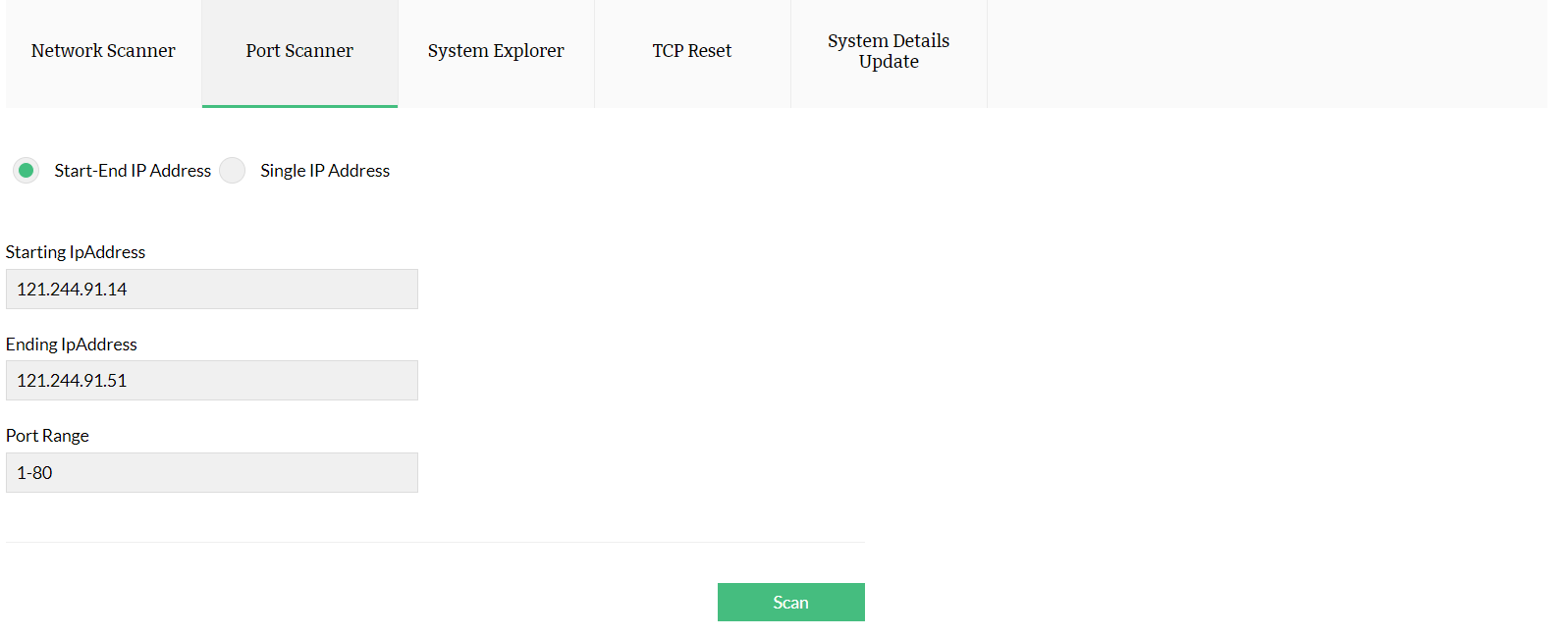 Scanning multiple open ports - ManageEngine OpUtils