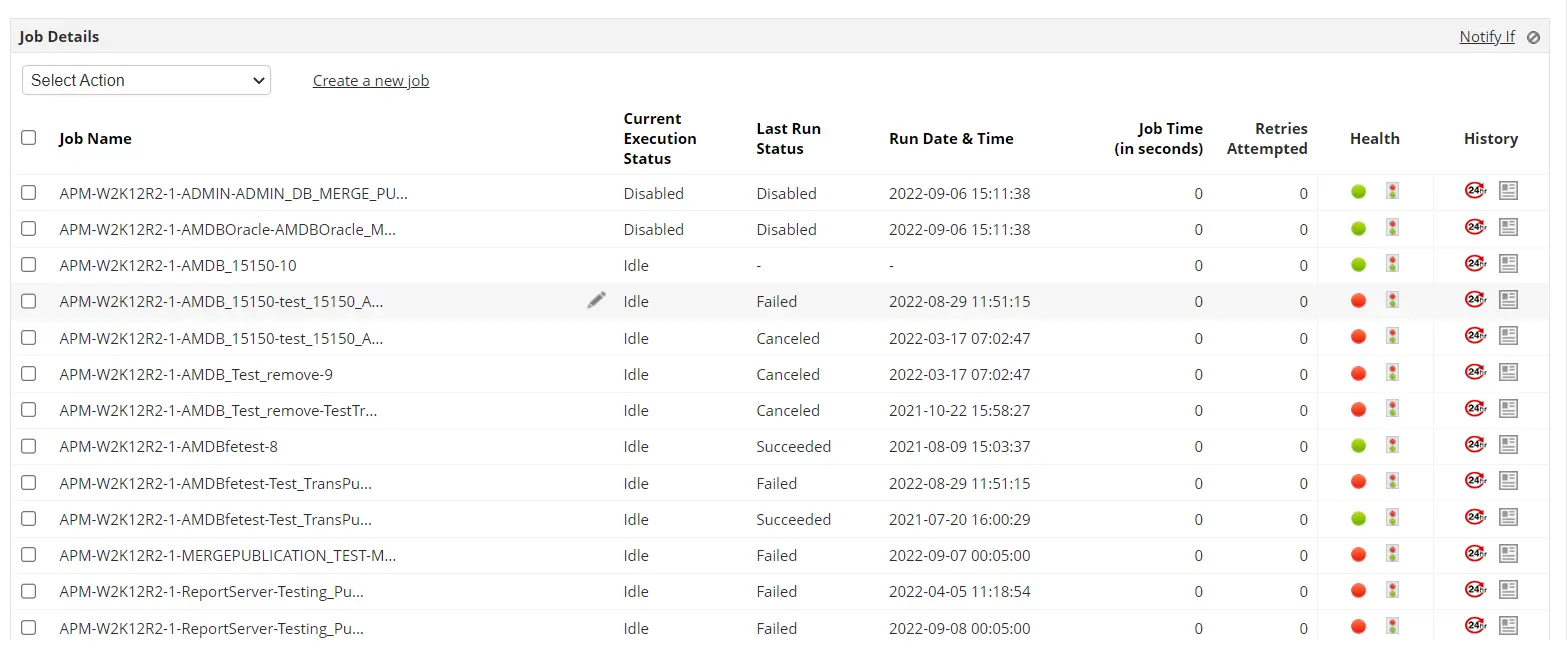 SQL job monitoring with ManageEngine Applications Manager