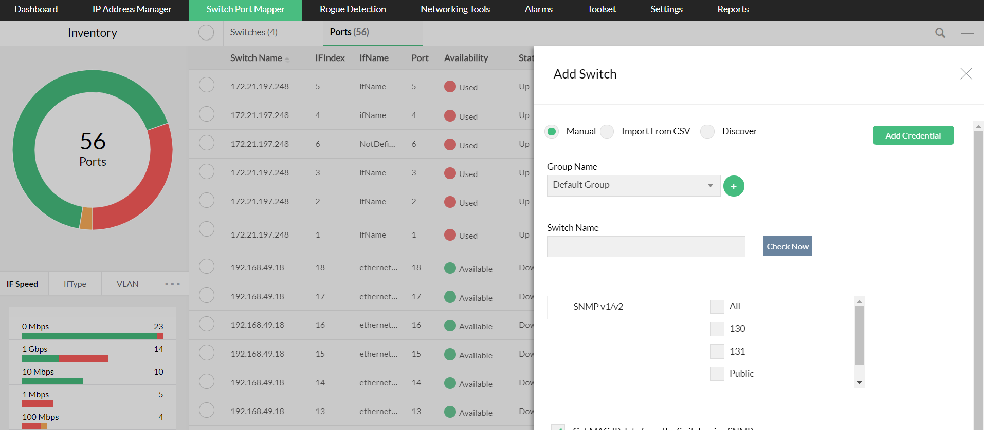 Cisco Port fault management - ManageEngine OpManager