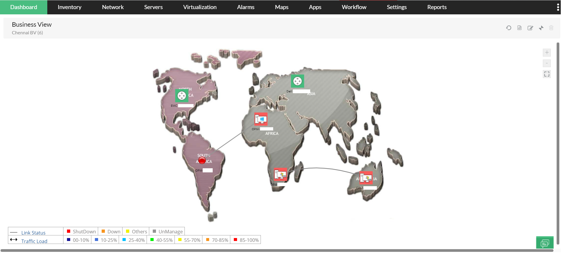 Network Business Views - ManageEngine OpManager