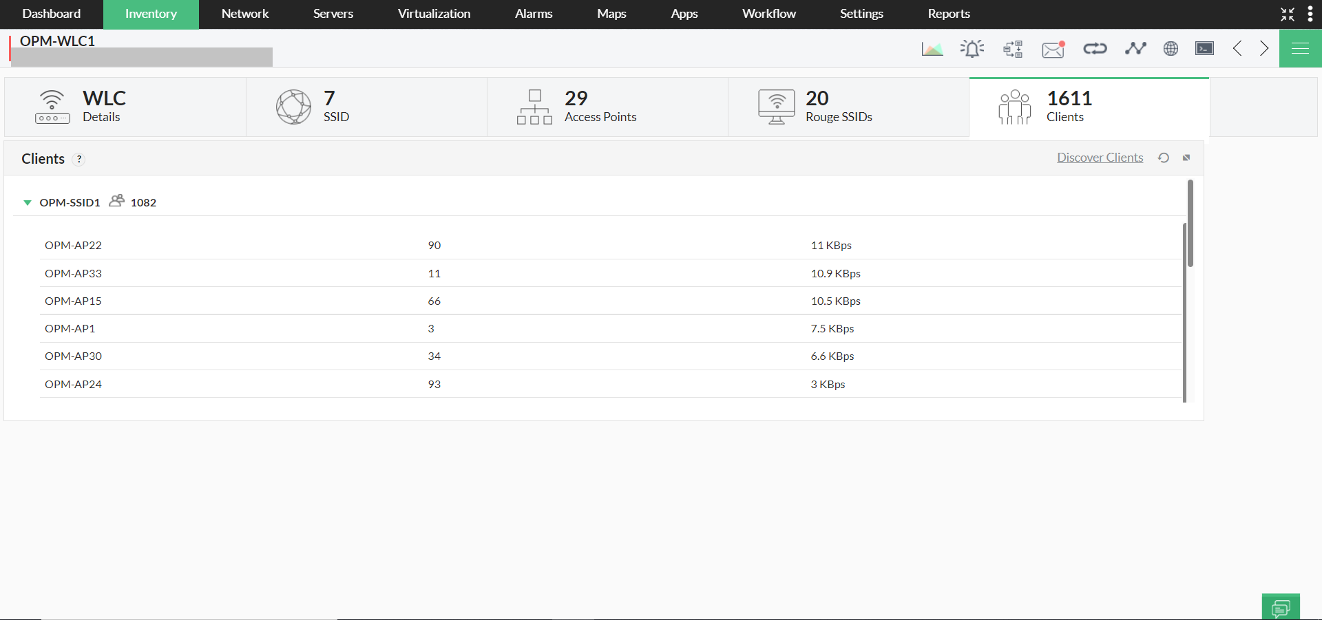 WiFi Monitoring System - ManageEngine OpManager