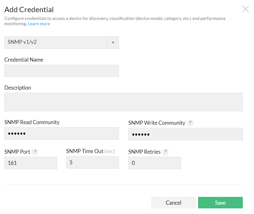 Como configurar uma credencial para acessar um dispositivo