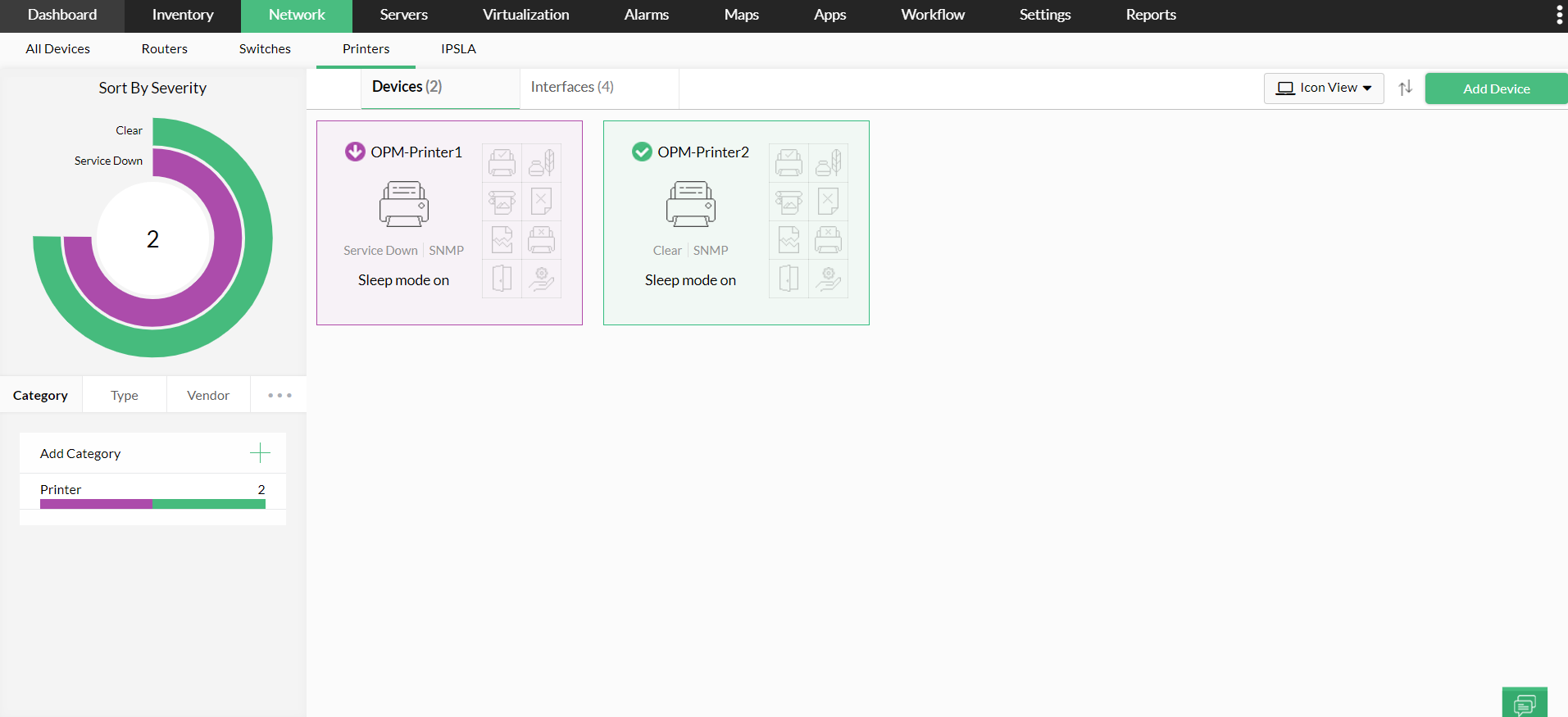 HP Network Printer Monitoring Tool - ManageEngine OpManager