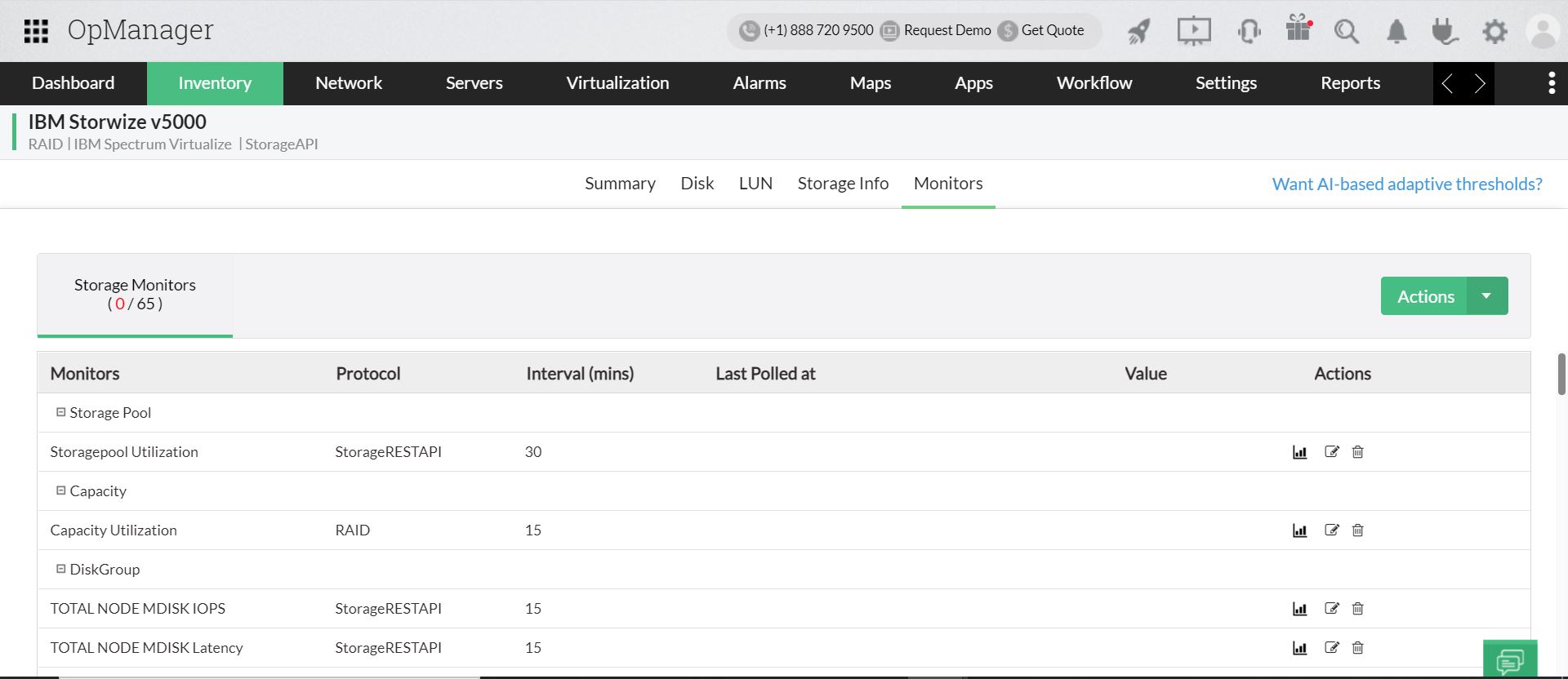 IBM Storage Monitoring Tools - ManageEngine OpManager