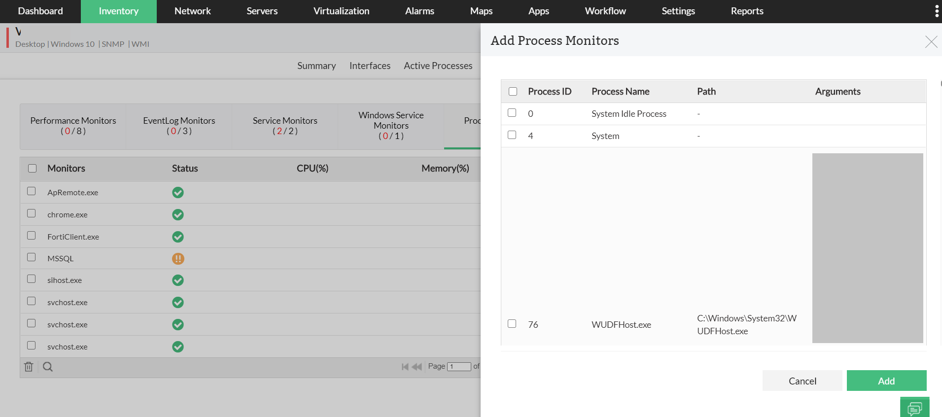 Windows Process Monitoring Tools - ManageEngine OpManager