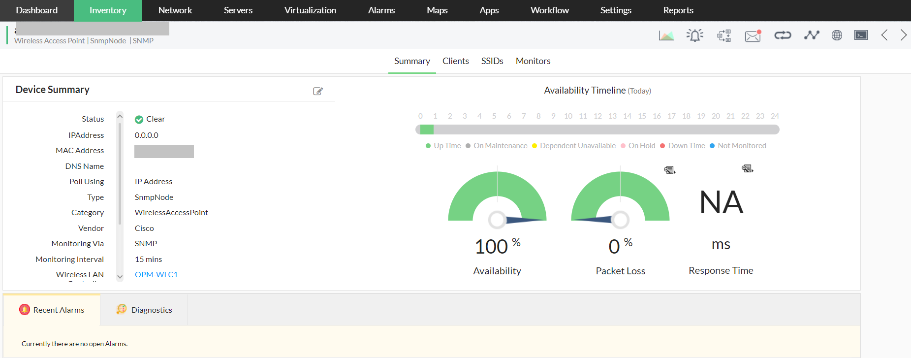 Wireless Monitoring Software - ManageEngine OpManager