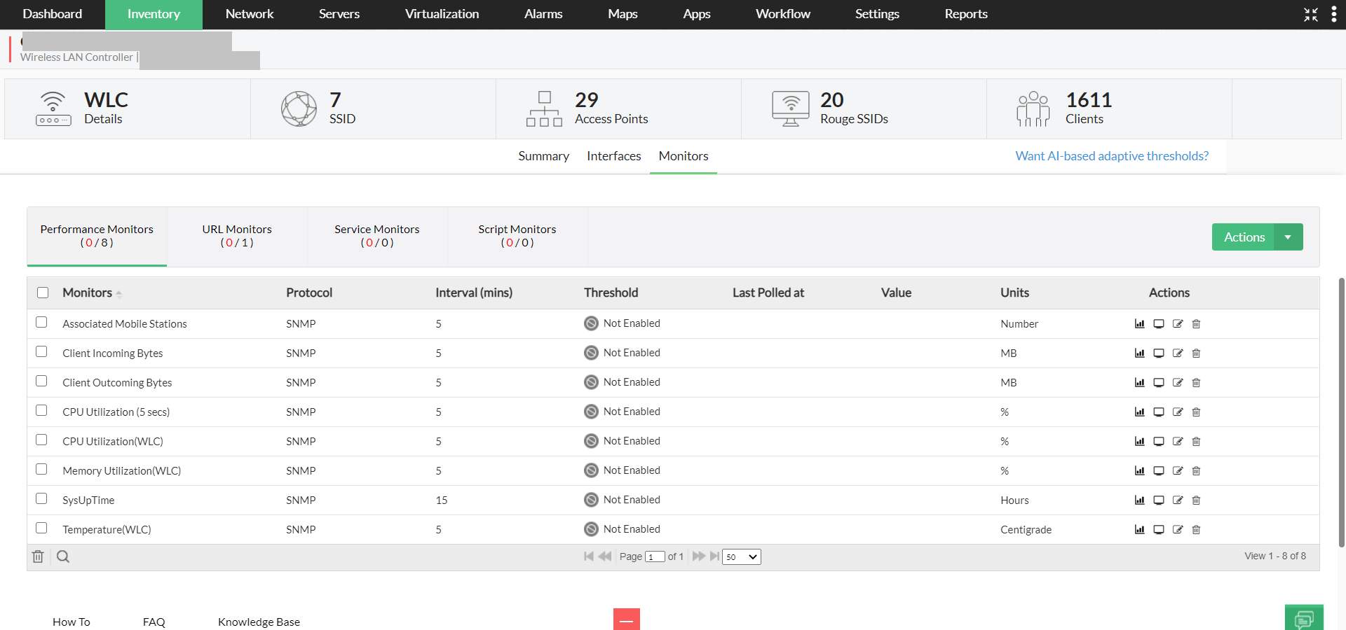 Wireless Monitoring System - ManageEngine OpManager