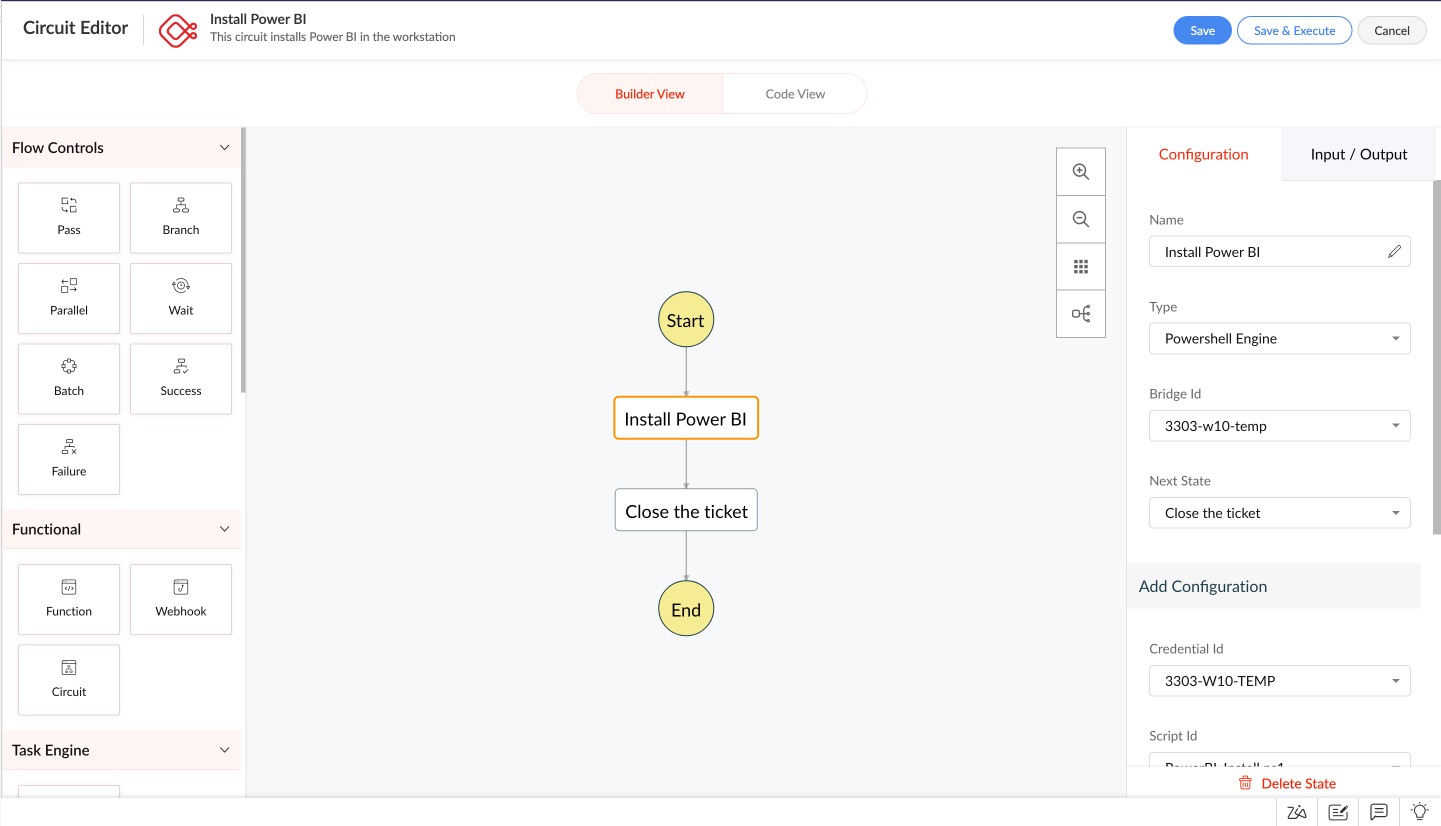 Circuit-Based Workflow automation