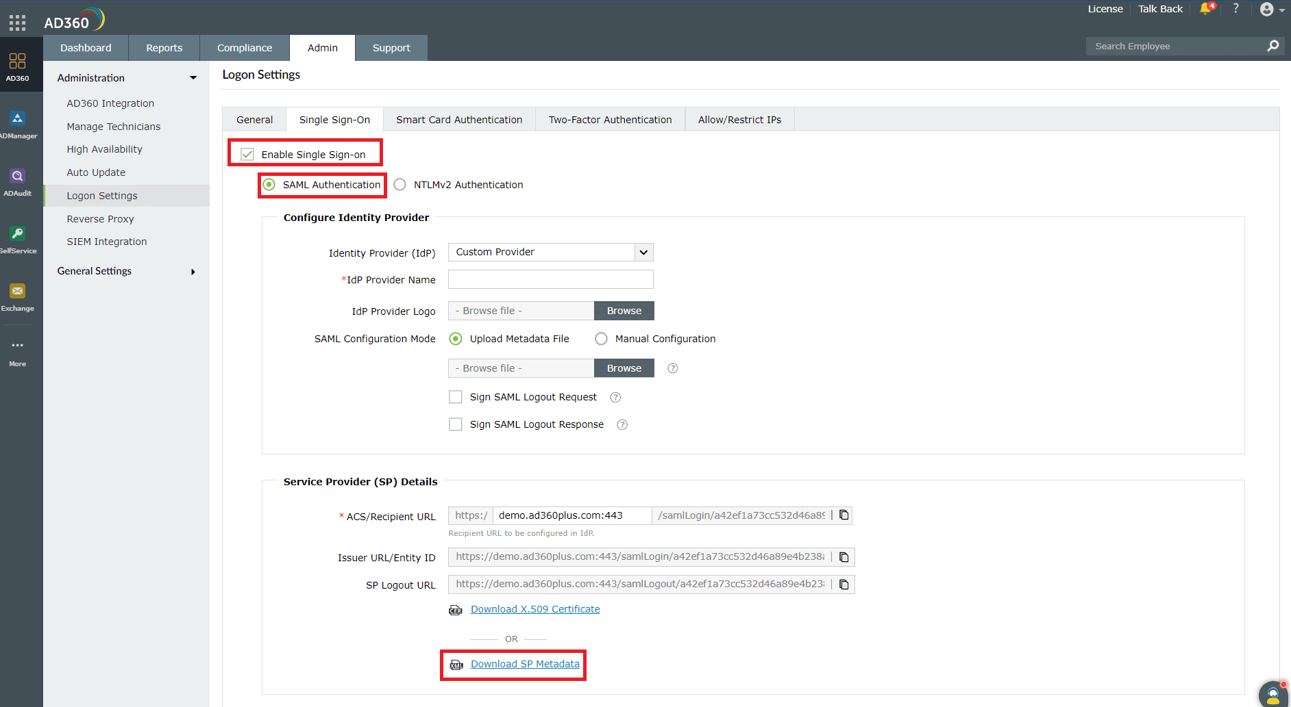 Configuring AD360 in Entra ID