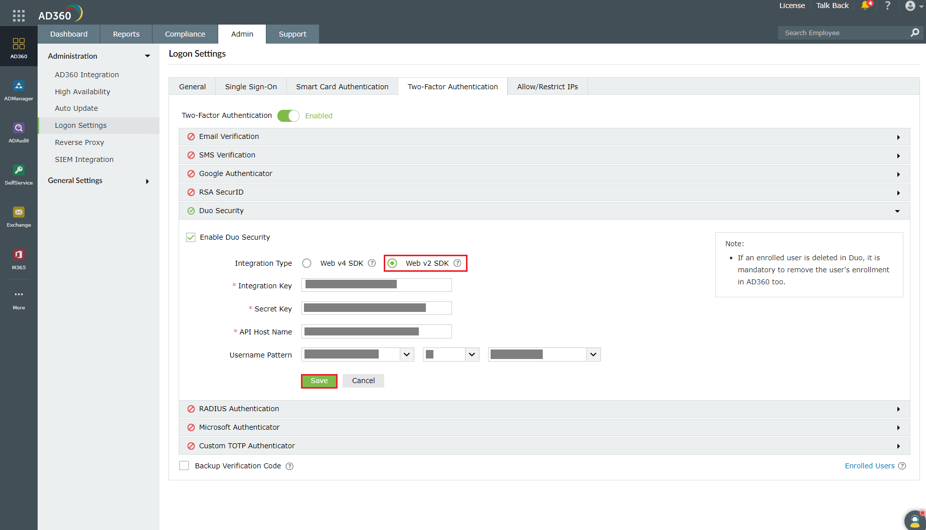 Duo Security Configuration