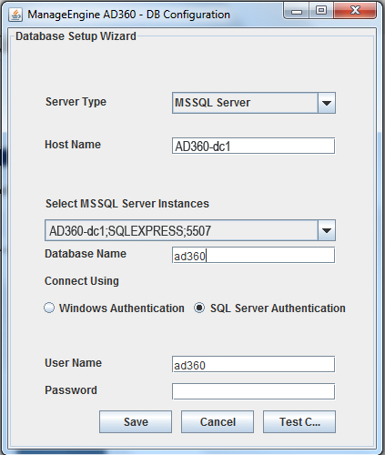 Database name