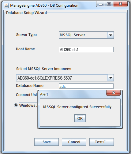 MSSQL configuration