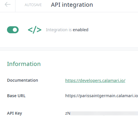 API key