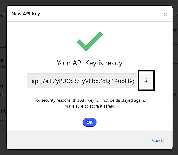 Create API Key