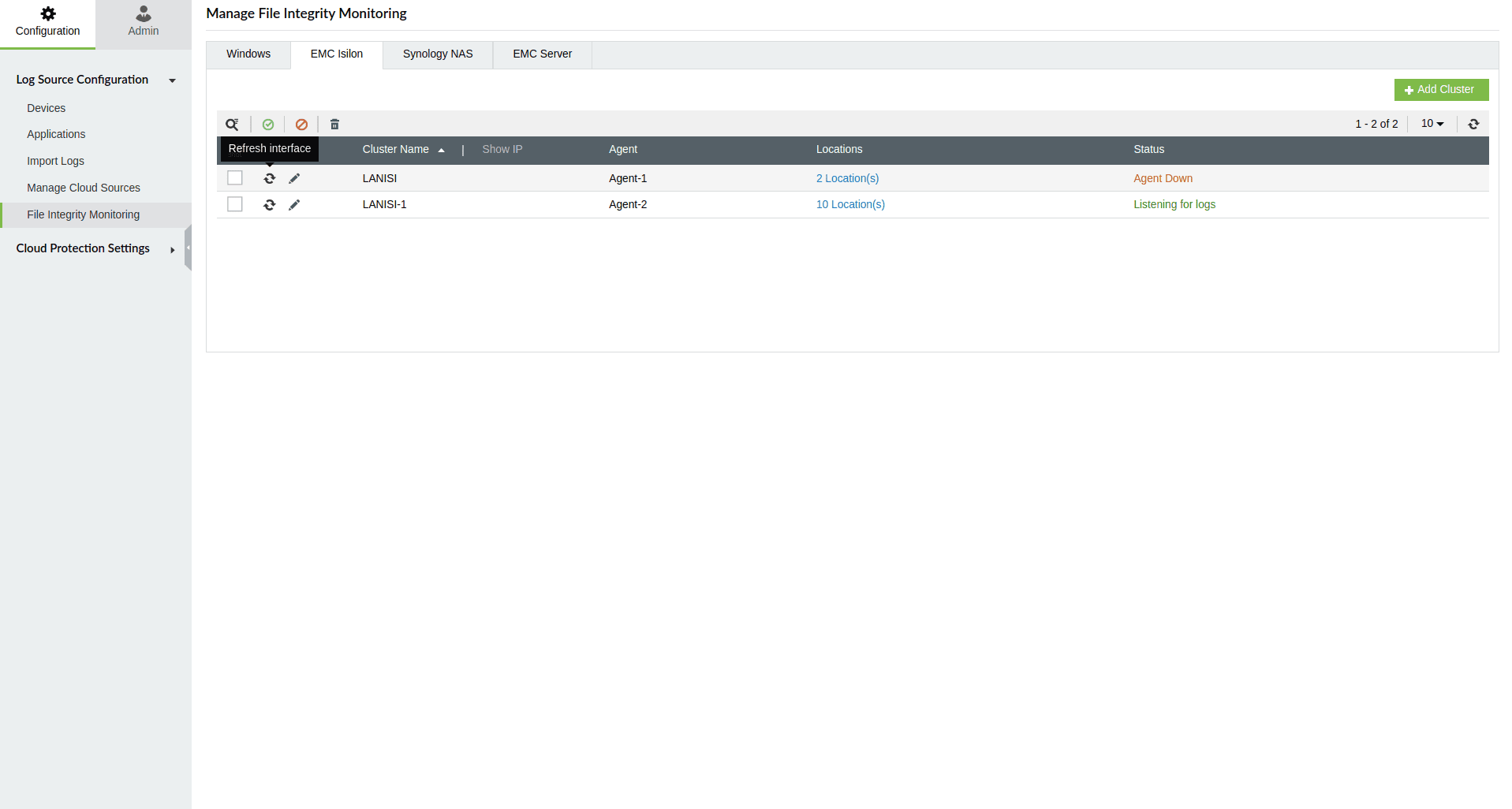 EMC Isilon file monitoring