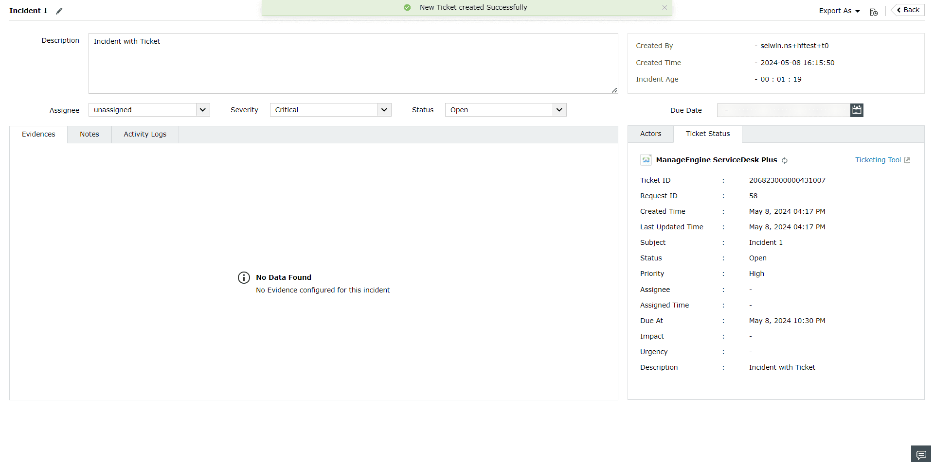 Incident Management in Log360 Cloud