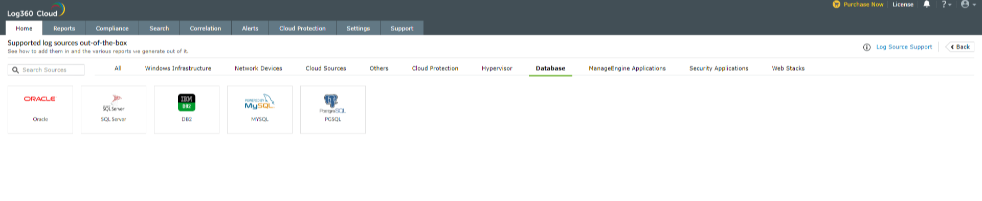 Supported Log Sources