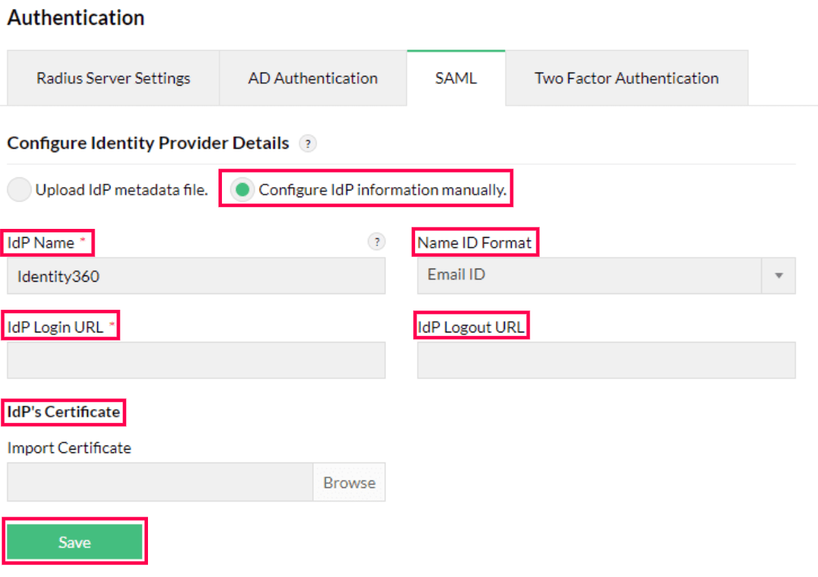 Network Configuration Manager manual configuration