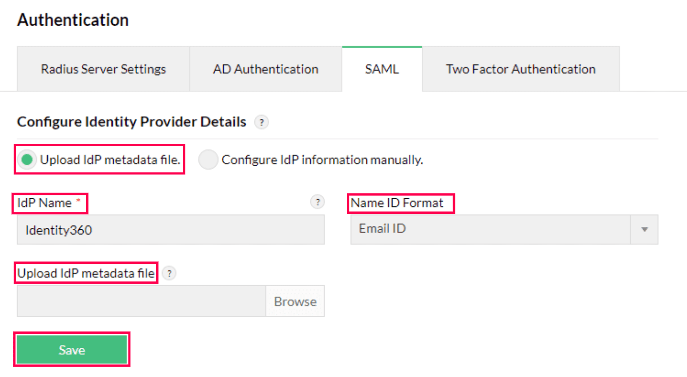 Network Configuration Manager metadata configuration