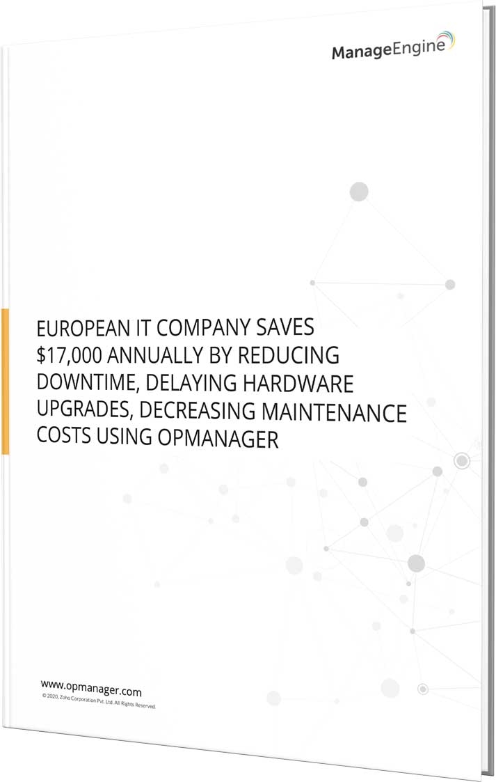 European IT company saves $17,000 annually after using OpManager