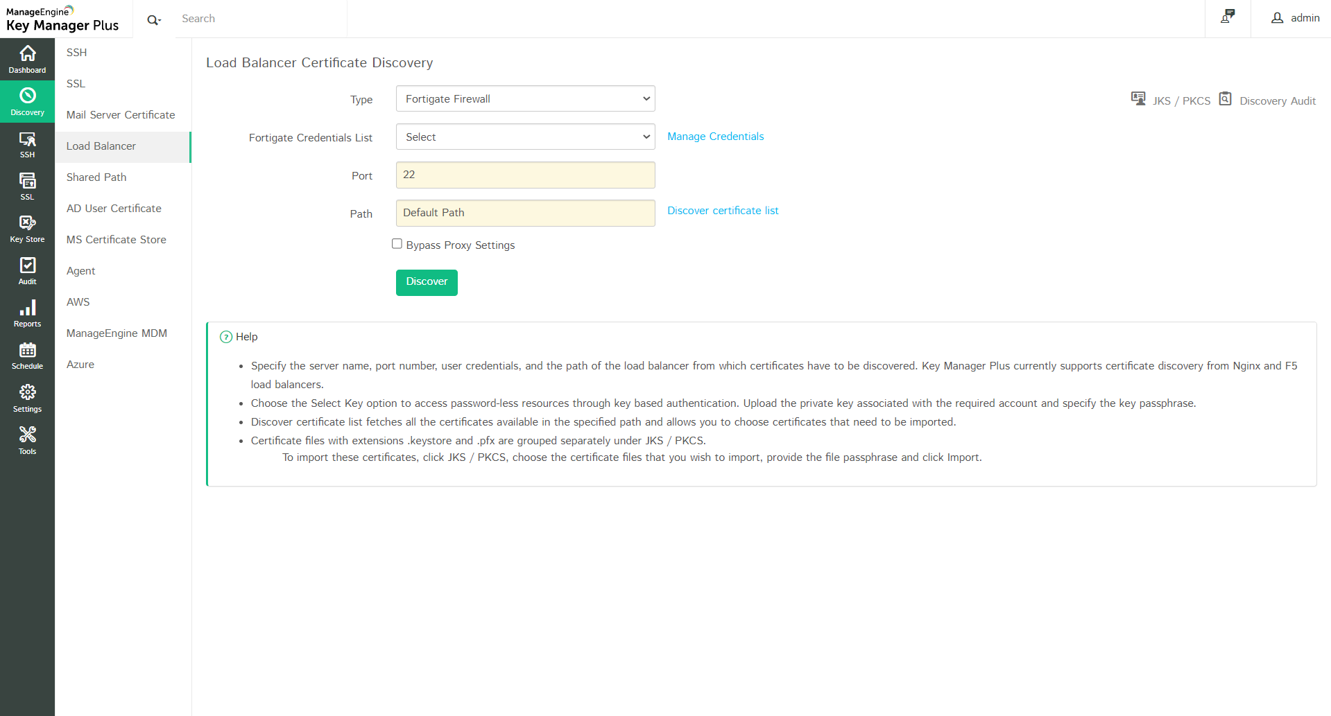 FortiGate Firewall Discovery