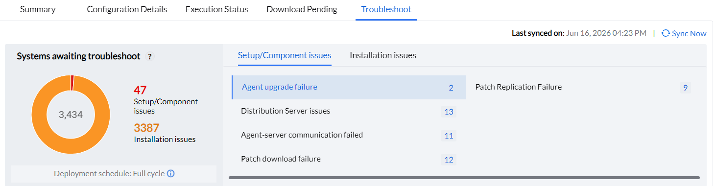 Patch deployment troubleshoot