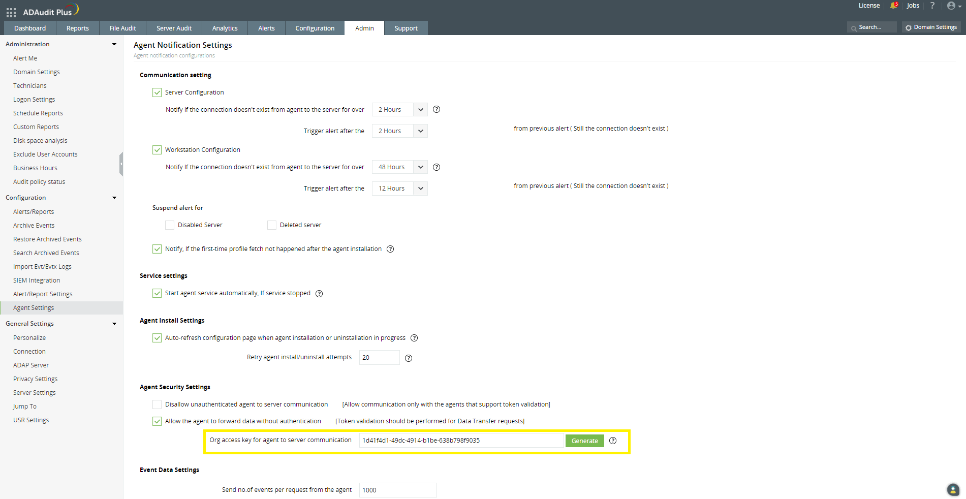 Installing the agent manually