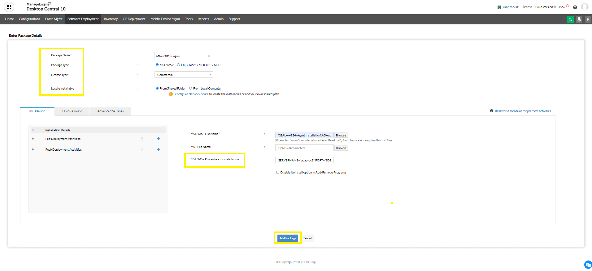 ADAuditPlus Agent Configuration Setup