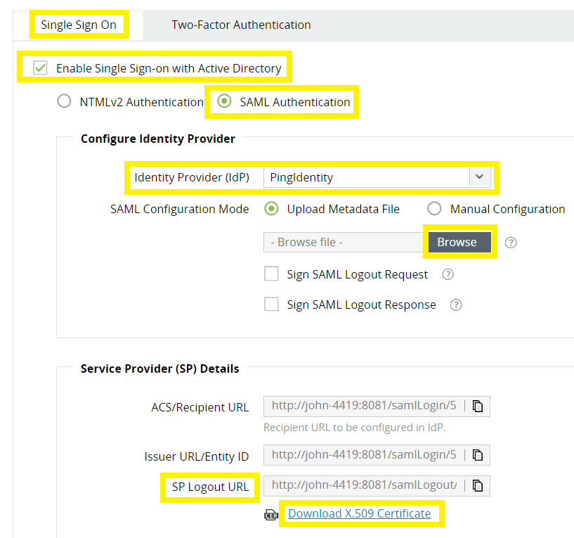 Configure ADAudit Plus in Ping Identity