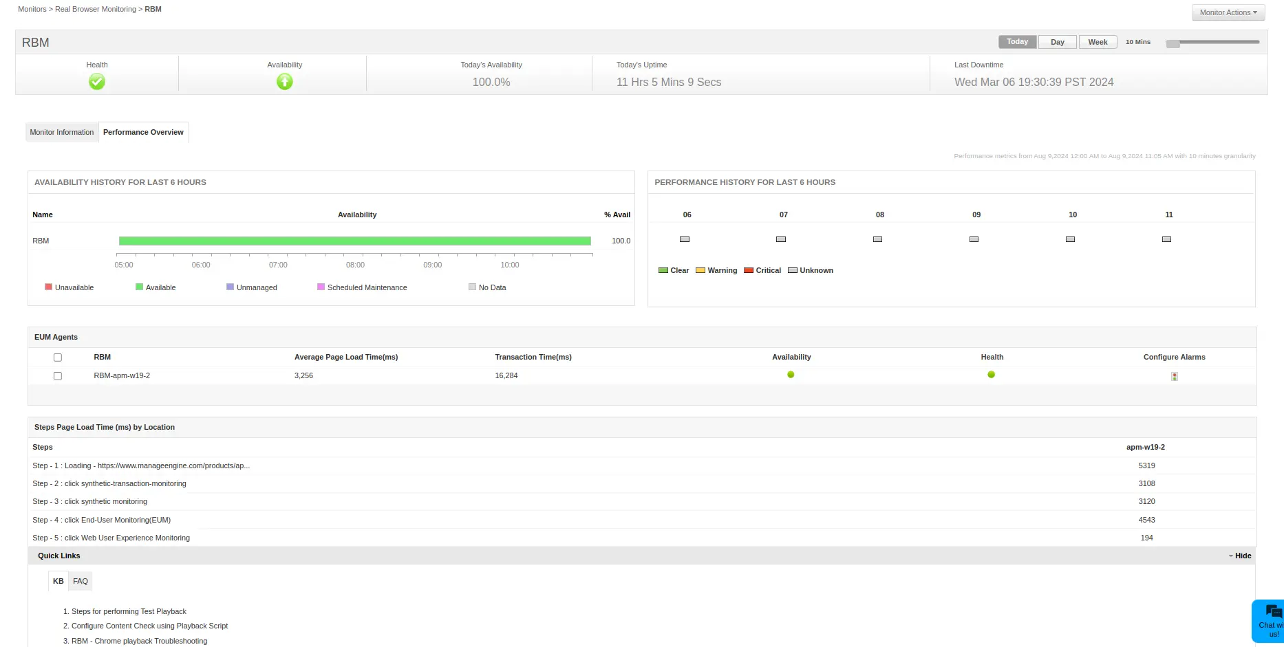 Synthetic Monitoring - ManageEngine Applications Manager