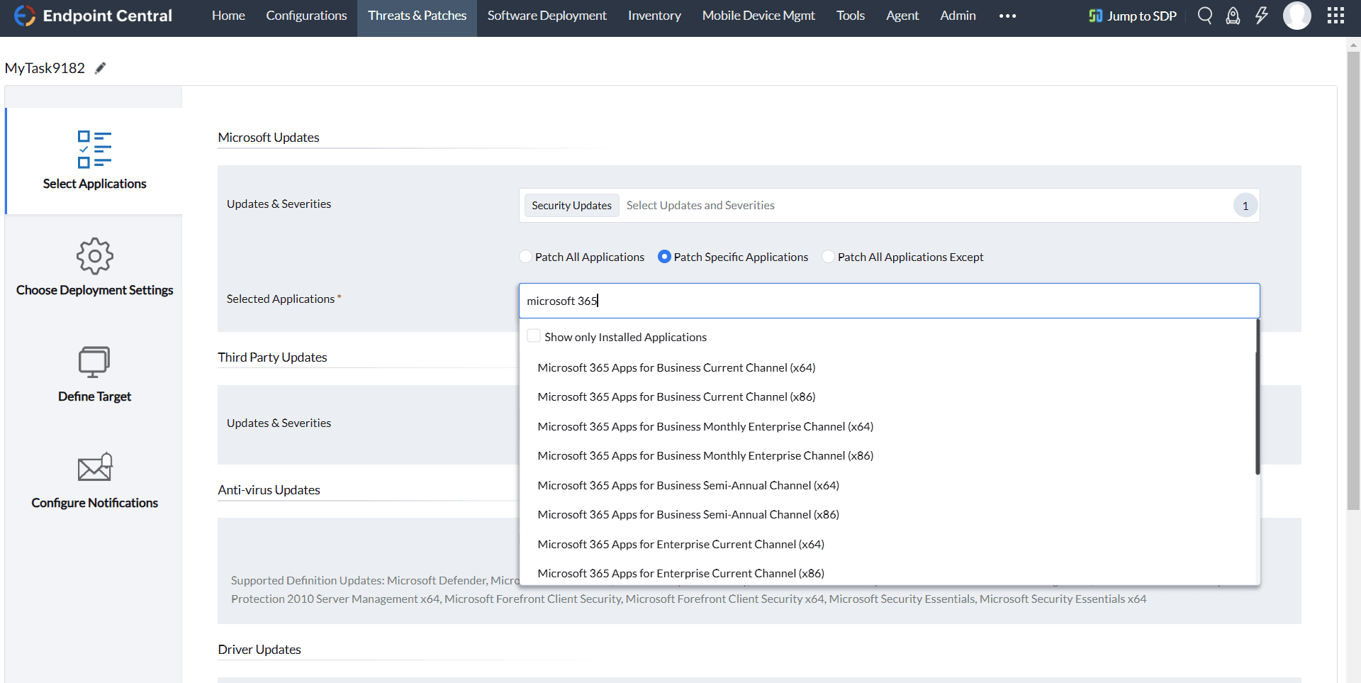 Office 365 patch deployment using Automated Patch Deployment