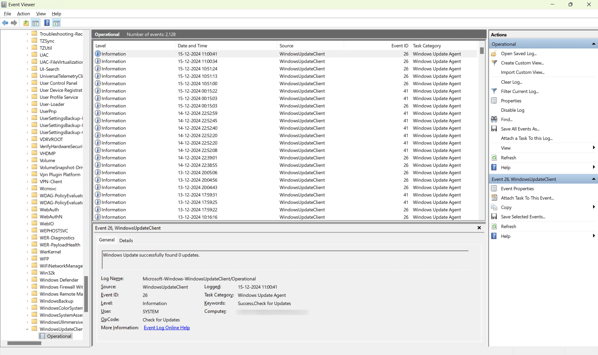 Viewing and accessing Windows crash logs in Windows 11 using Windows Event Viewer