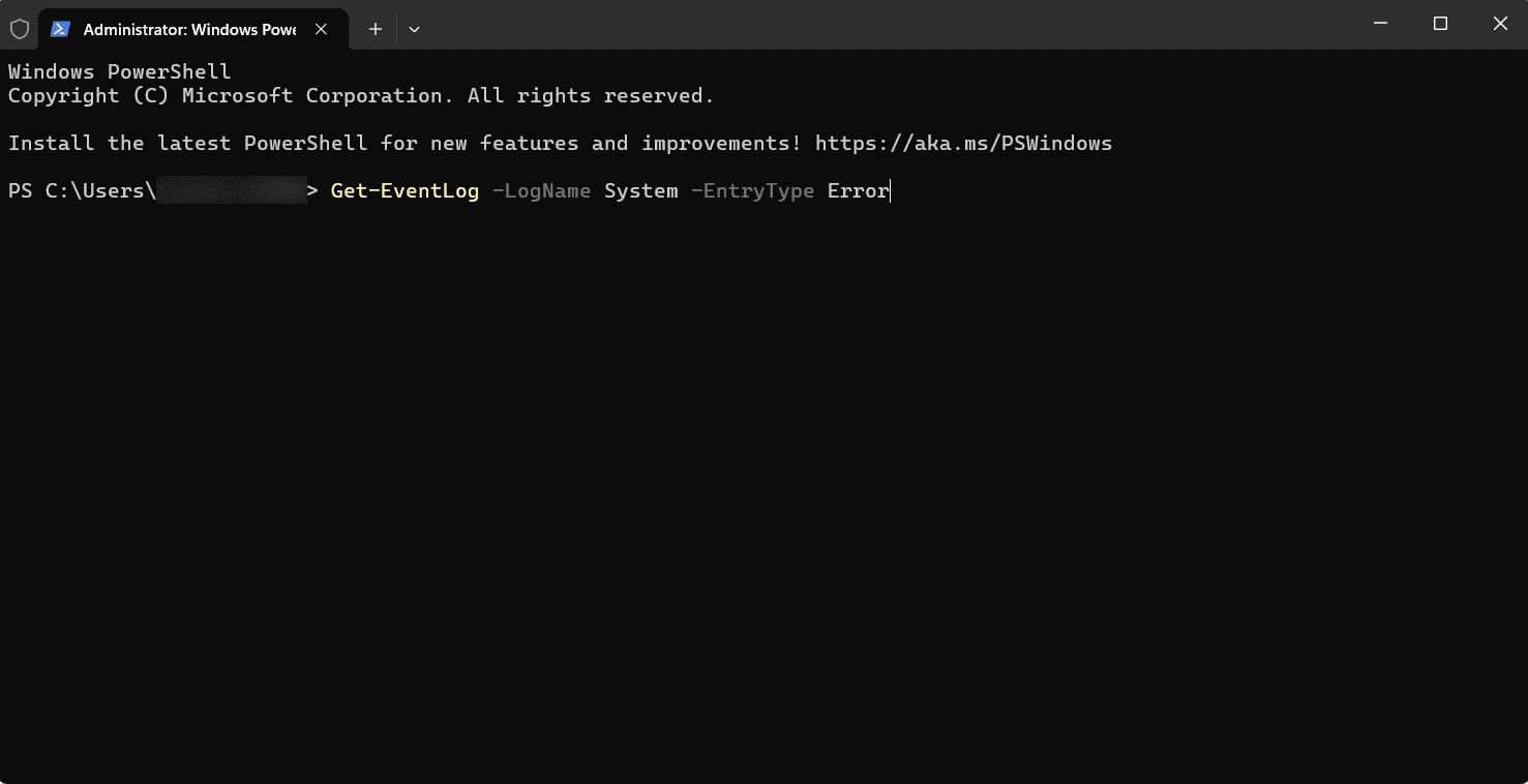 Figure 7: Viewing and accessing Windows update logs in Windows 11 using PowerShell