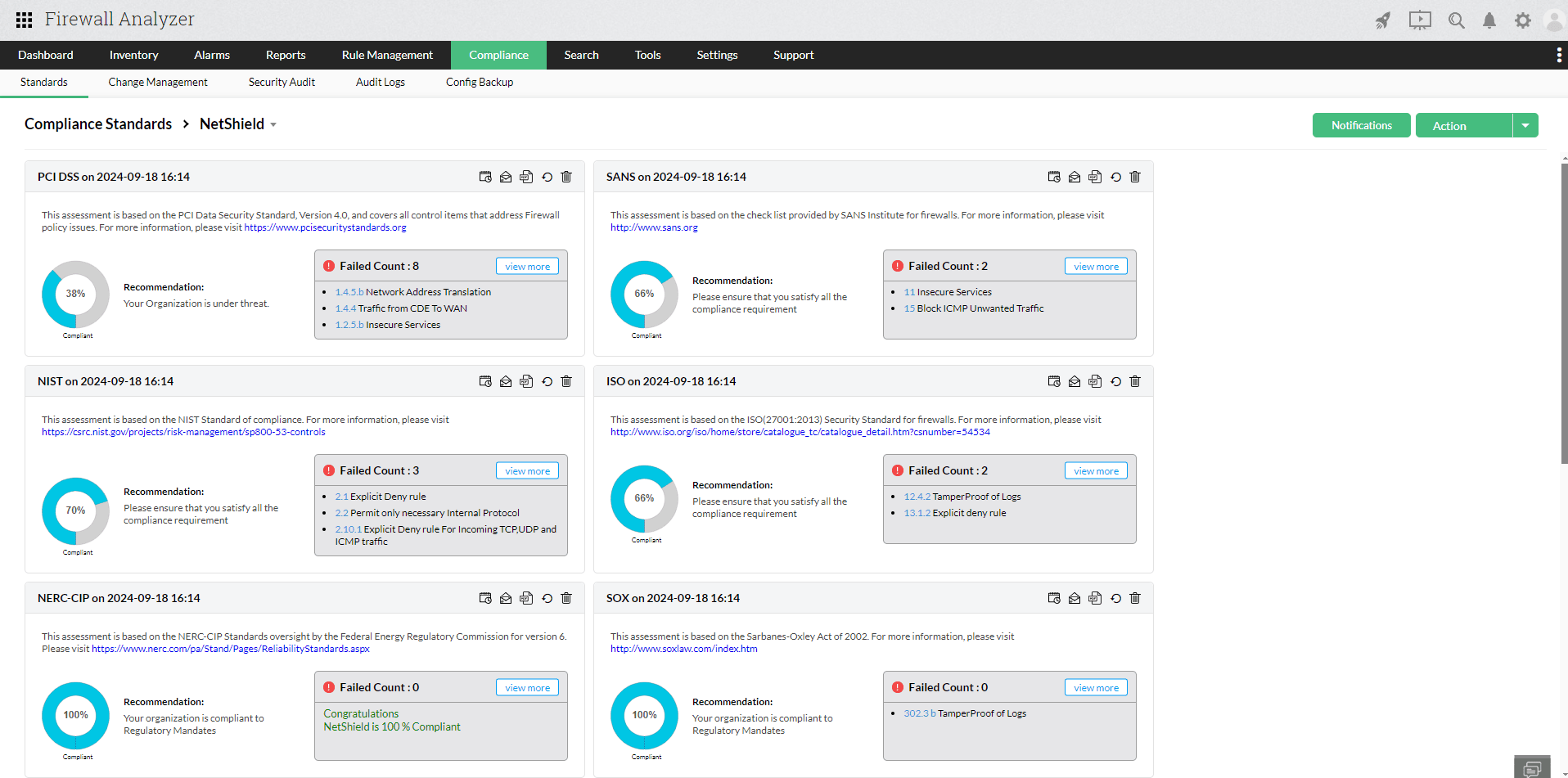 Clavister firewall compliance and auditing automation