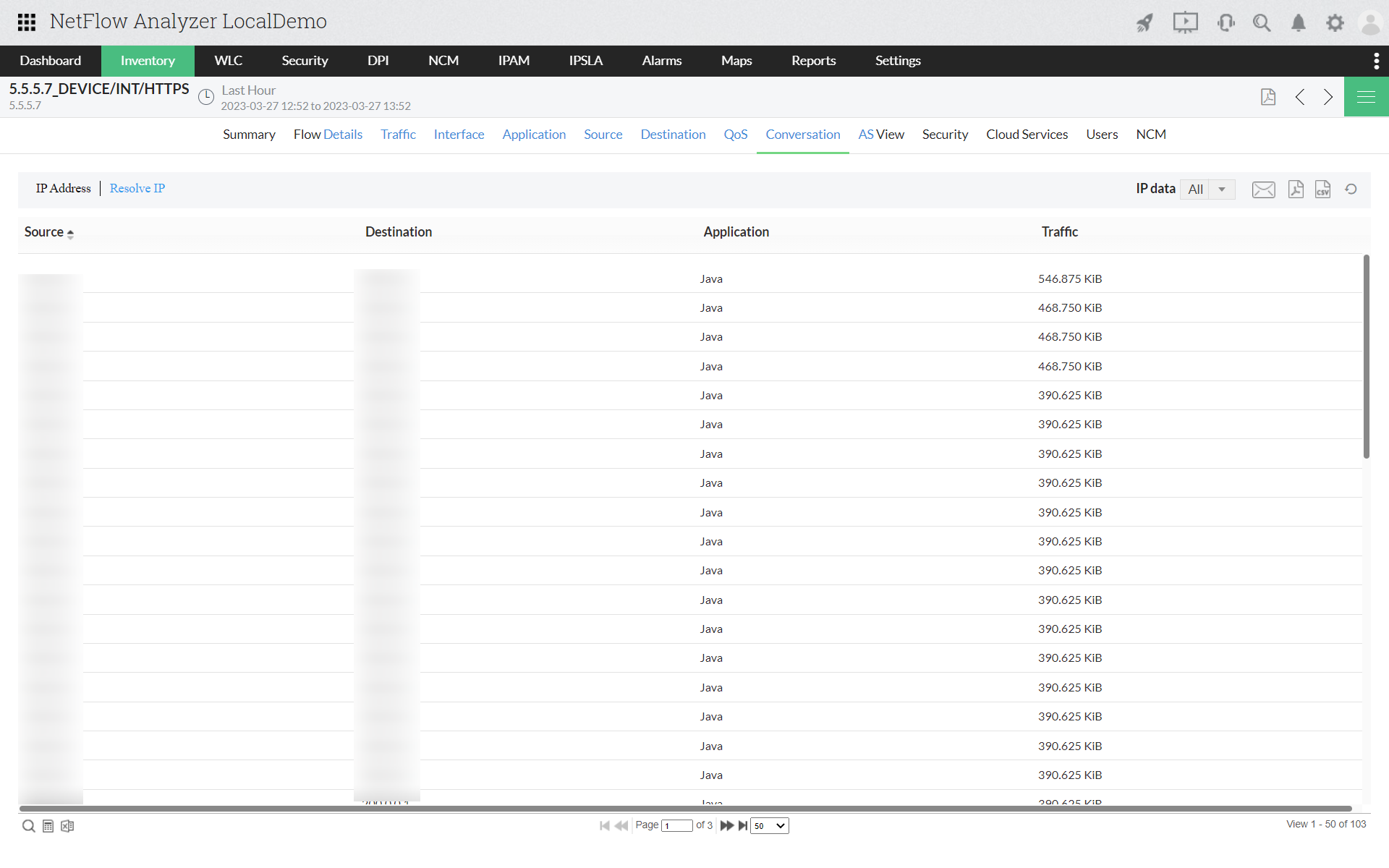 NTA - ManageEngine NetFlow Analyzer