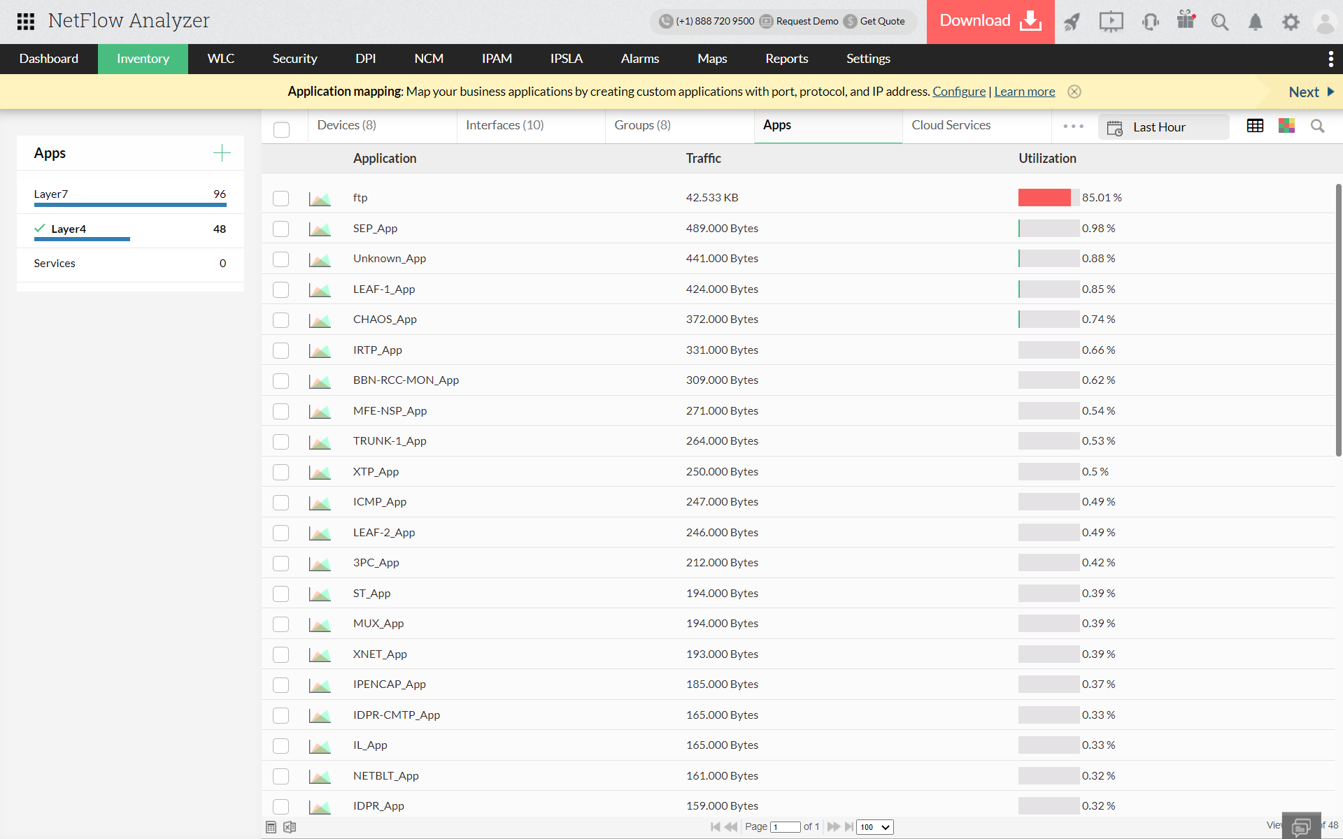 Protocol Analyzer - ManageEngine NetFlow Analyzer